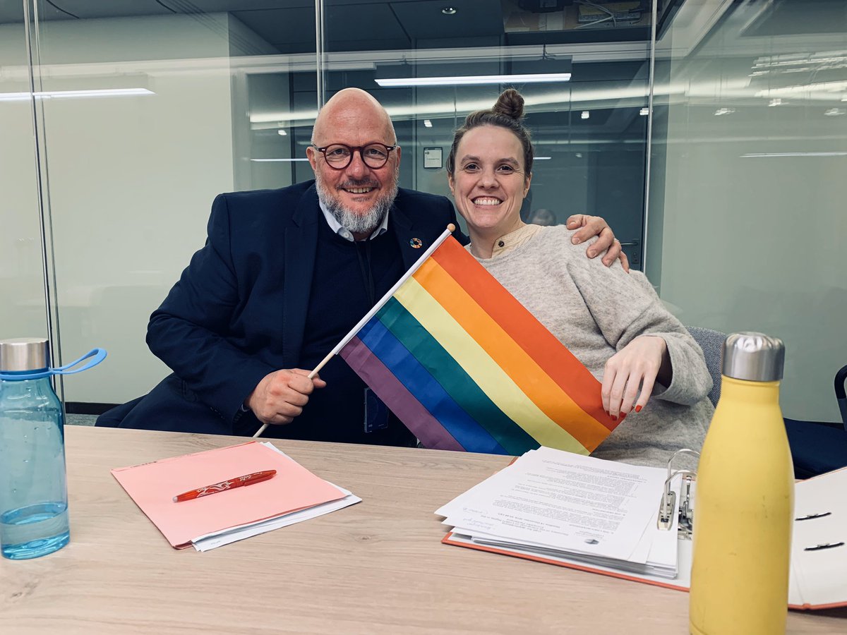 TerryReintke's tweet photo. Meet the two co-chairs of the @LGBTIintergroup for the new term 🌈🌈🌈

The whole day @MarcAngel_lu and me are busy doing interviews for our new coordinator 💖🇪🇺✨💪🏾

Follow the work of the Integroup fighting for diversity, freedom and equality. https://t.co/4KN6TiwnZC