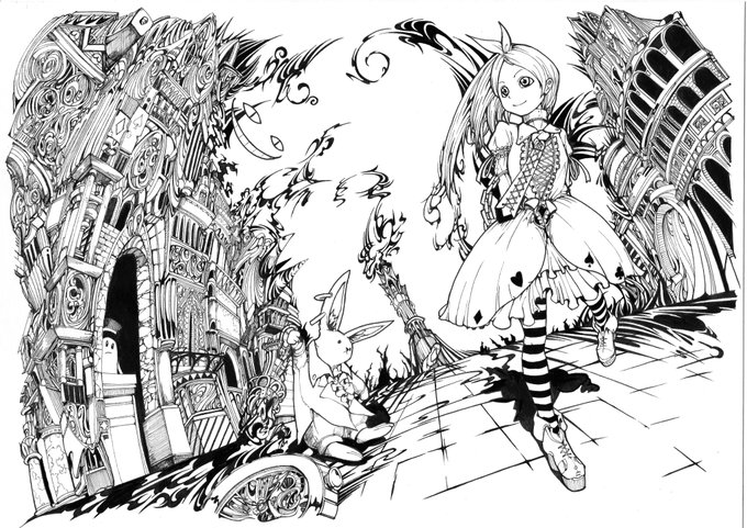 闇の国のアリス
#細密画 