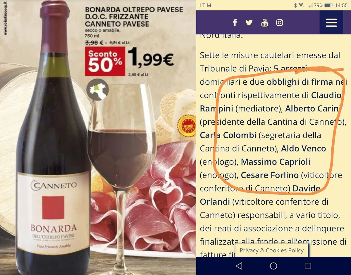 LeoGhila's tweet photo. Sconto del 50% all'indomani dello scandalo. Coincidenze? 
#vino #wine #winelover #winetasting #instawine #winetime #vin #food #winelovers #redwine #bar #winestagram #vinho #drinks  #winery #cocktails #winelife
#winetasting #wineoclock #winewednesday #cheers #sommelier #redwine https://t.co/jecCf5O9m6