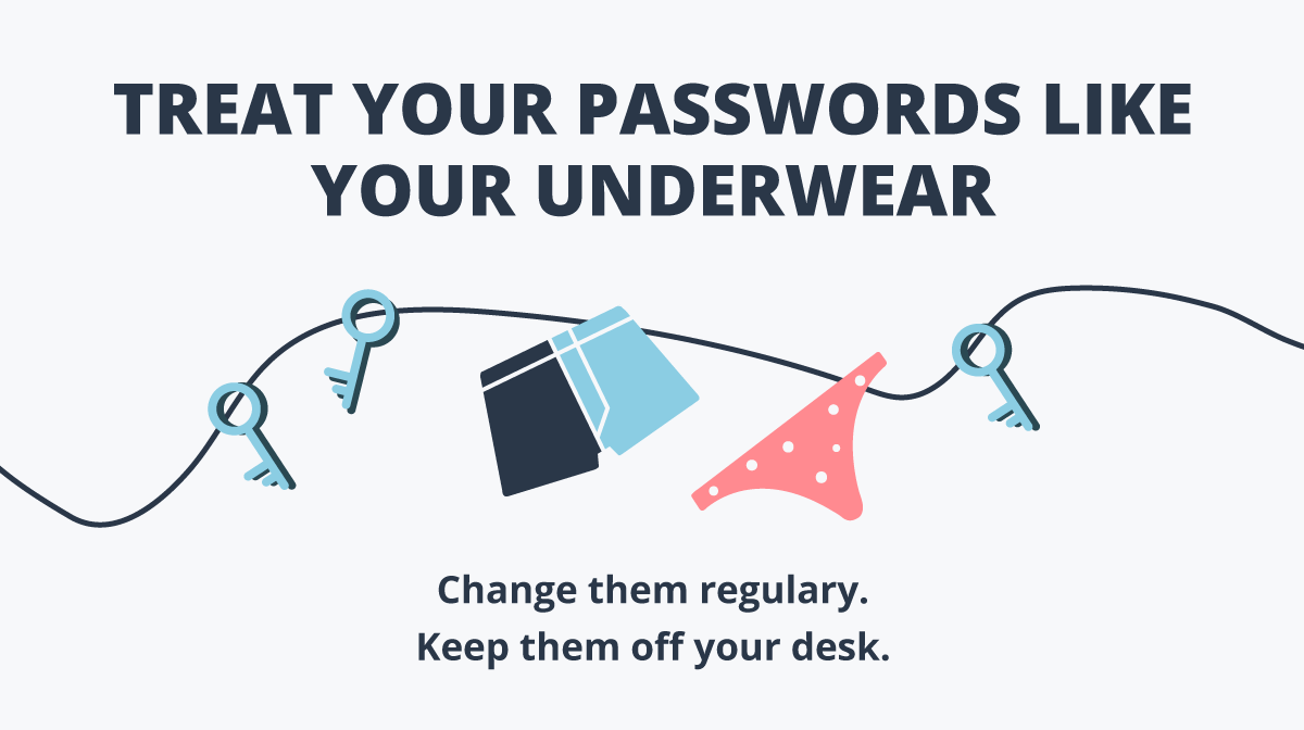 PassCamp's tweet photo. Don't leave your passwords hanging around. Store and auto-fill them securely with PassCamp!
#passwords #underwear #joke #cybesecurityawareness https://t.co/0LkdVKRuOk