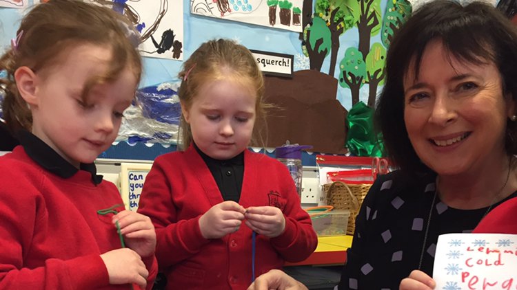 Noelle Buick, Chief Inspector, visited St John’s PS <a href="/KingsislandPS/">St Johns Kingsisland</a> to meet with the school council, observe the children using ICT across the curriculum and hear about how the ongoing development of the school’s outdoor facilities is enhancing the children’s learning.