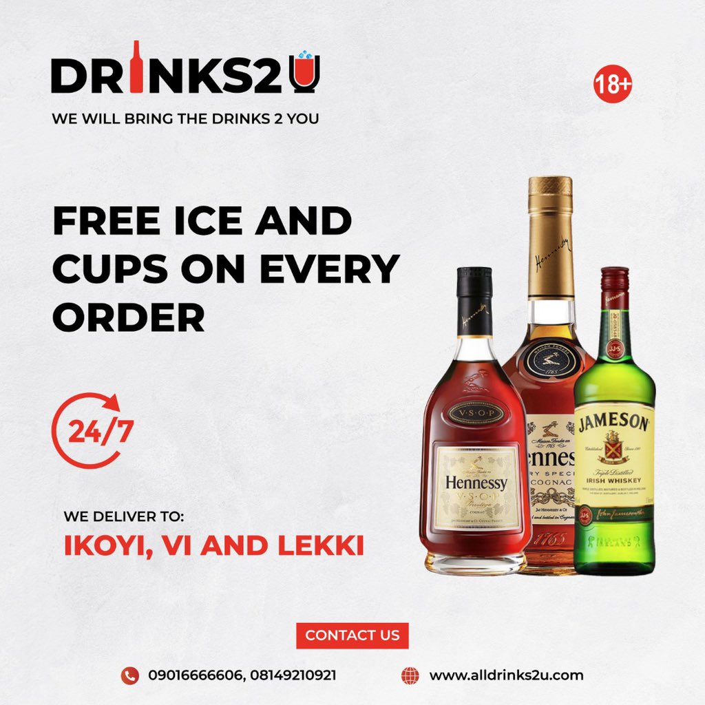 LarryTrill1's tweet photo. Let’s bring the Drinks2U,  We have made  lifestyle easier as you can simply download our mobile app, call us or order through our website and get your drinks delivered to you with free cups and ice cubes @alldrinks2u . Free delivery on all order. https://t.co/GLF4SJ2FTy