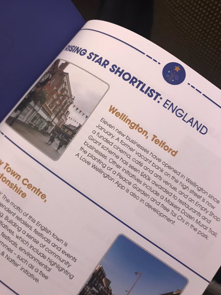 LoveWellington1's tweet photo. Great British High Street Awards - Not for us this year 😢 but huge congratulations to the winners. What an honour to have been shortlisted - one of 10 finalists of 230 entries ! 
Minister for High Streets Jake Berry inspirational about the power of communities #MYHIGHSTREET https://t.co/eQUk6Kmxgs