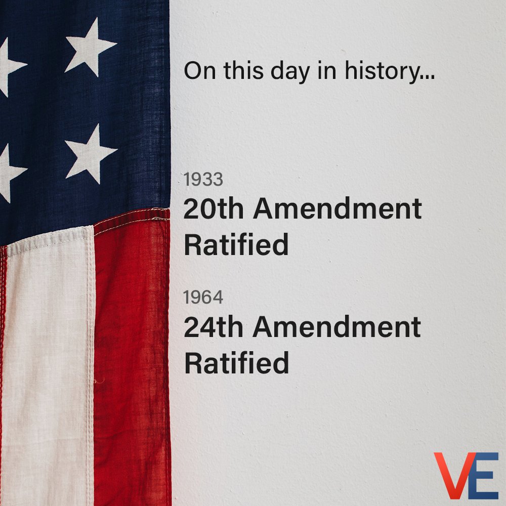 VoterEngage's tweet photo. The 20th Amendment established beginning and ending of terms for federally elected officials and was ratified in 1933

The 24th Amendment prohibited congress or states from conditioning the right to vote on any kind of tax, ratified in 1964

#vote #voterengage #election2020 https://t.co/QzWPCxw3fD