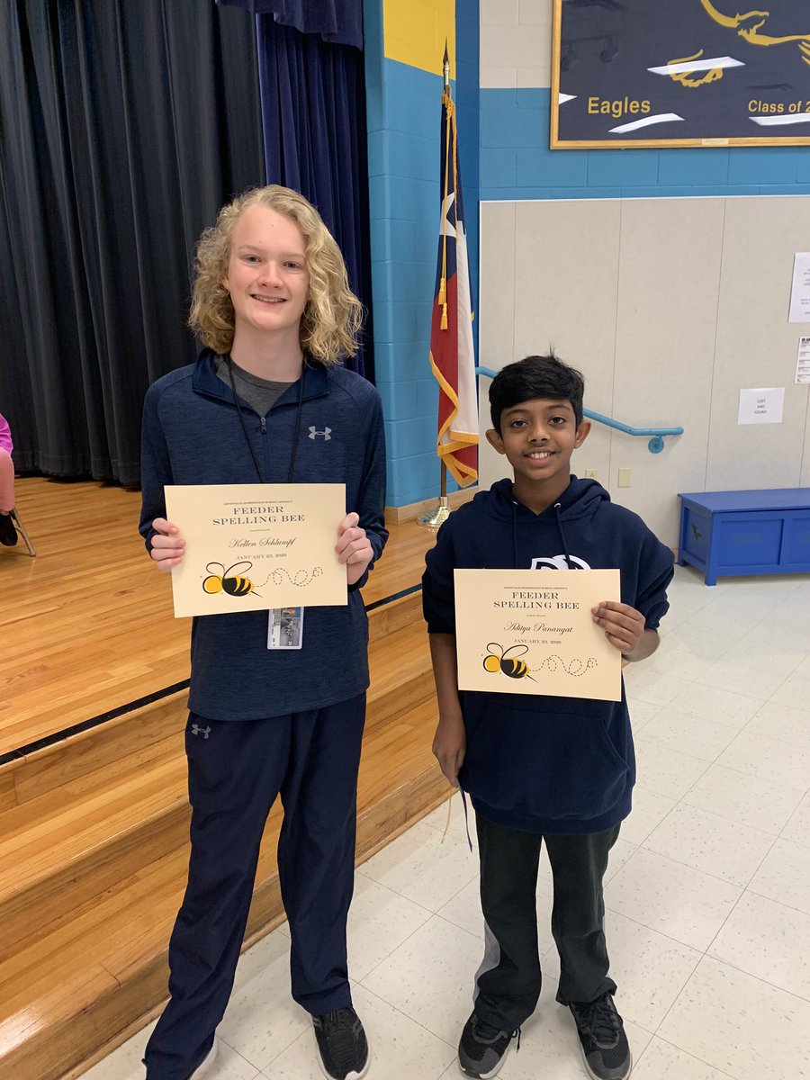LibraryMckamy's tweet photo. Wishing our boys good luck at the Flower Mound Feeder Spelling Bee https://t.co/jO4cThwylY