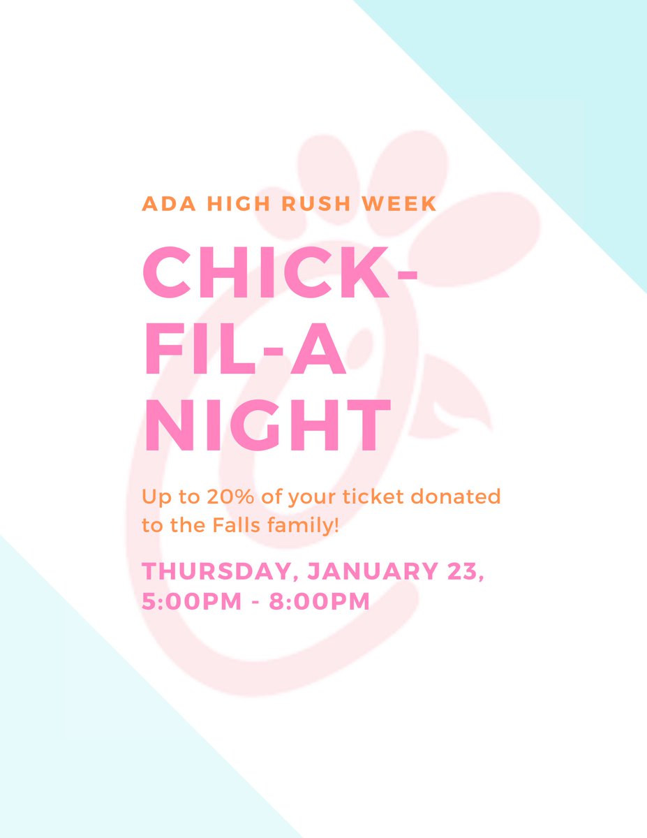 ahs_rush_week's tweet photo. TODAY! Run by Chick-Fil-A from 5-8pm and mention RUSH!! https://t.co/ExGTjIPD3k