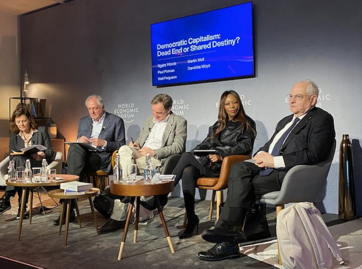 Dambisa Moyo (@dambisamoyo) on Twitter photo Fun times at #Davos World Economic Forum's panel on #democracy and #capitalism <a href="/wef/">World Economic Forum</a> <a href="/nfergus/">Niall Ferguson</a> <a href="/martinwolf_/">Martin Wolf</a> <a href="/NgaireWoods/">Ngaire Woods</a> <a href="/PaulPolman/">Paul Polman</a> Fun times at #Davos World Economic Forum's panel on #democracy and #capitalism <a href="/wef/">World Economic Forum</a> <a href="/nfergus/">Niall Ferguson</a> <a href="/martinwolf_/">Martin Wolf</a> <a href="/NgaireWoods/">Ngaire Woods</a> <a href="/PaulPolman/">Paul Polman</a>