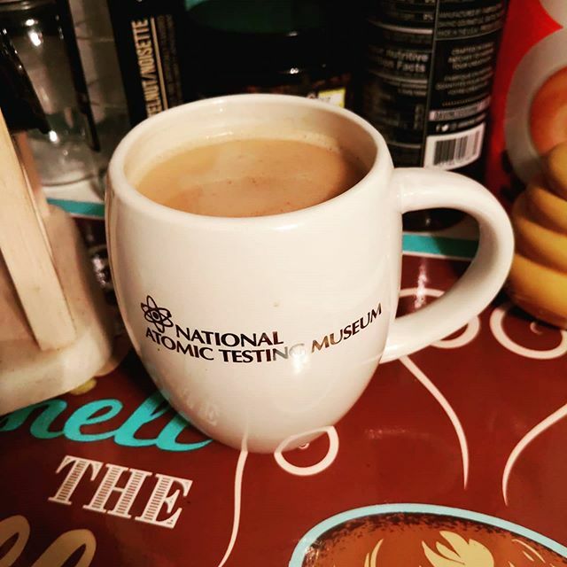 elevation_nwa's tweet photo. Good cup to start my day! #keto coffee before my internship interview with @atomicmuseumlv today. Hoping it goes well. This will be a fun adventure with lots of learning. #history #historyteacher #coldwarhistory #atomic https://t.co/jfdZitPrYF https://t.co/vDH1Irus1o