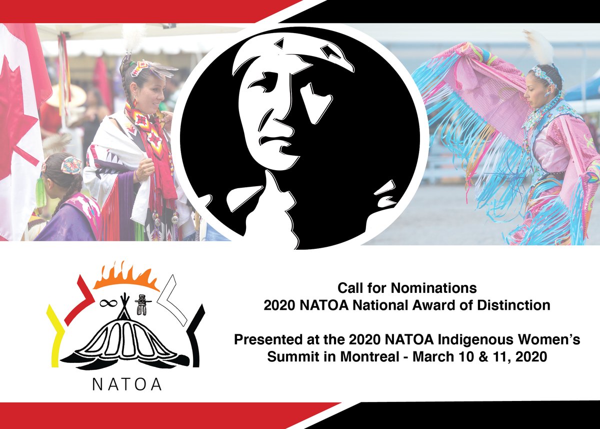 NATOA_CA's tweet photo. Do you know an Indigenous woman whose outstanding achievements contribute to the well-being and future of Indigenous Women within the Trust &amp; Investment/Financial sector? 

https://t.co/6VBipLYIbb https://t.co/E0OoTZf0ms