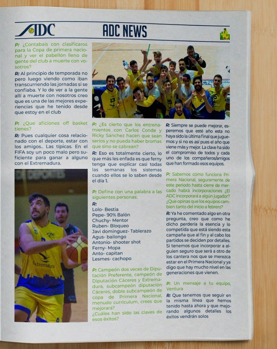 adcbaloncesto's tweet photo. ▶️Esta semana en #ADCNews🎙🗞 Ventura Rodríguez, jugador de Primera Nacional y Diputación del club. Nos habla de todo! Esto y más noticias en nuestro periódico.

💙💛💚🏀 https://t.co/N5EK7Enh5Q