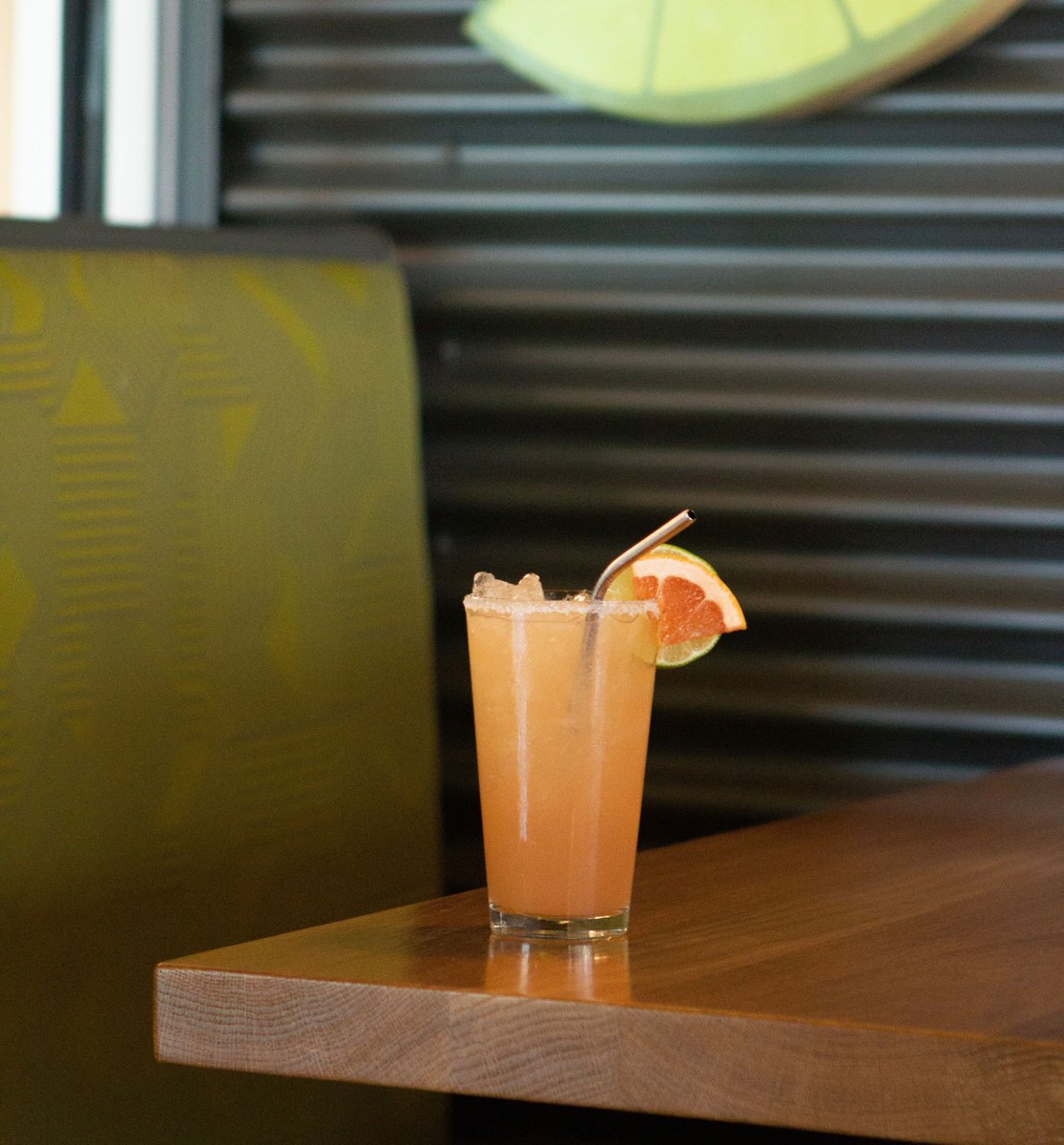 BluestemGrill's tweet photo. Grapefruit Sour Mix made in-house with fresh fruit. Puerto Angel organic amber rum. Patrón Citrónge Orange liqueur. Salt the rim and you’ve got our Rumarita - on special every Thursday for $5. 
#DrinkTheGoodLife #Margarita #Rum #Cocktail #MHK #LittleApple #BottomsUp https://t.co/t0ssRDYEWt