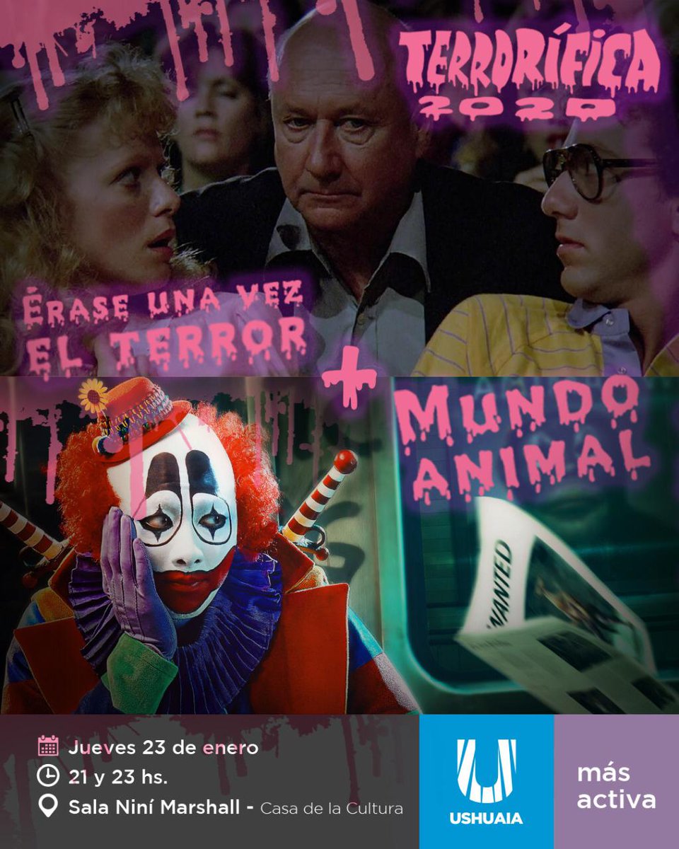 noteentusiasmes's tweet photo. Hoy imperdible ! #Terror del bueno en #Ushuaia . Vengan! @nosoytocuen @fede_marcel @ushnoticias @UNTDF @AbelSberna @soltalarana @NaMallemaci @PrensaCENT11 https://t.co/yUG8JJX9S4