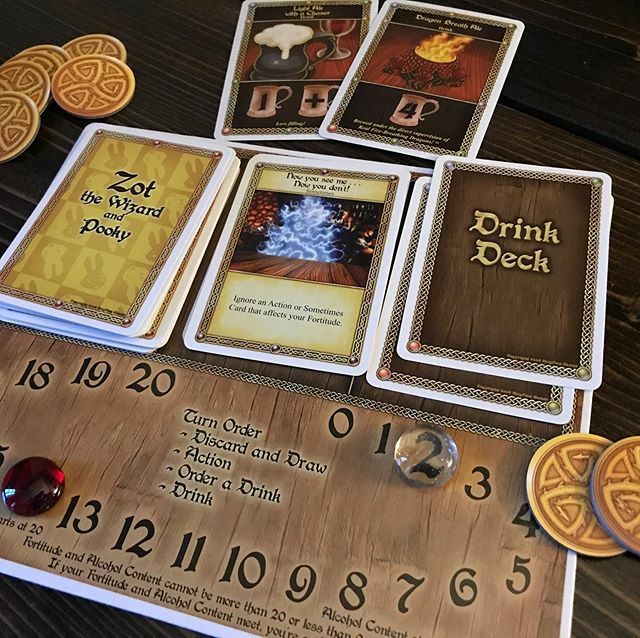 game_milwaukee's tweet photo. After a long day of dungeon-delving, it’s time to kick back and enjoy some drinks at #TheRedDragonInn. Drinking contests, tavern brawls, and gambling are abundant in this high-stakes game of the adventure AFTER the adventure. #boardgames #gamenight #mke … https://t.co/oGDQtT5Qk1 https://t.co/XJaWlowttF