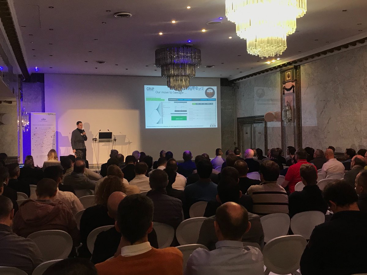 SweagleConfig's tweet photo. Delighted to be part of the @CRiP_asso event on #infrastructure and #automation this morning. What a packed audience for the @Swisscom_de and @Orange_France sessions on #configurationdata! Great to meet so many passionate people who are doing great things with #orchestration π https://t.co/lKDw34sp2t