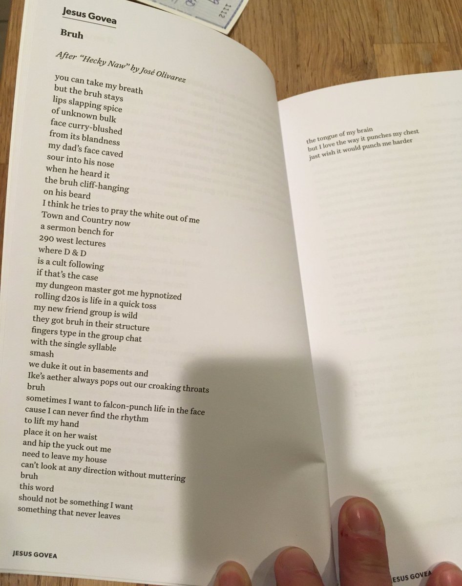 _joseolivarez's tweet photo. the new issue of @poetrymagazine includes this poem by Jesus Govea of Oak Park &amp; River Forest High School written after one of my poems. love this poem https://t.co/wnG9lCYpi0