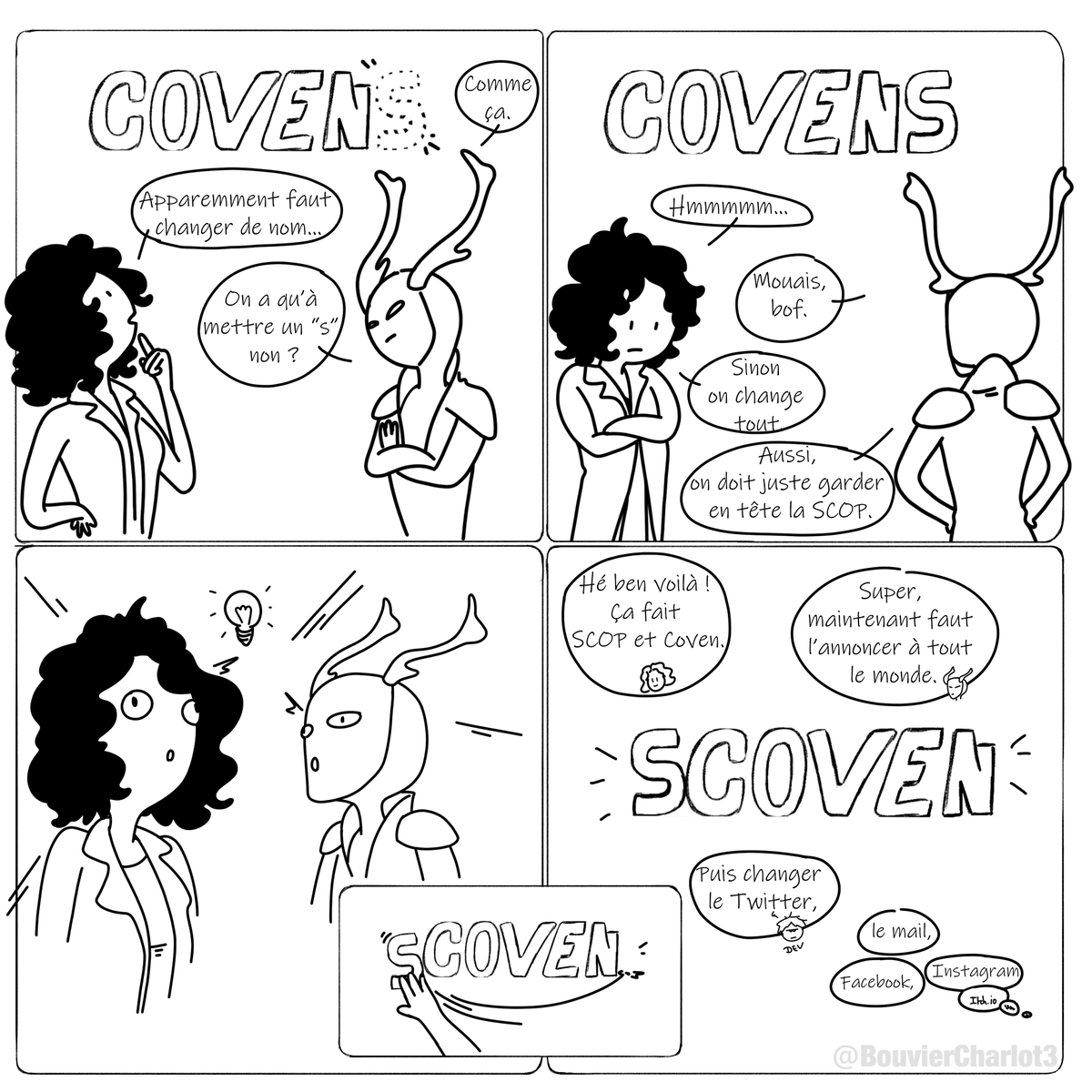 ScovenStudio's tweet photo. ⚠️⚠️⚠️
Le studio change de nom !
Coven devient Scoven 👍 https://t.co/6QeuzKTqaT