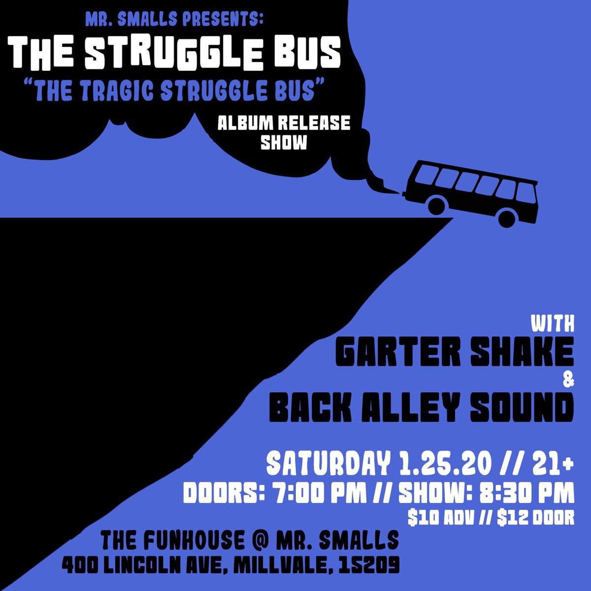 This Saturday night! With <a href="/BackAlleySound/">BackAlleySound</a> and Garter Shake! <a href="/SmallsFunhouse/">The Funhouse</a>
