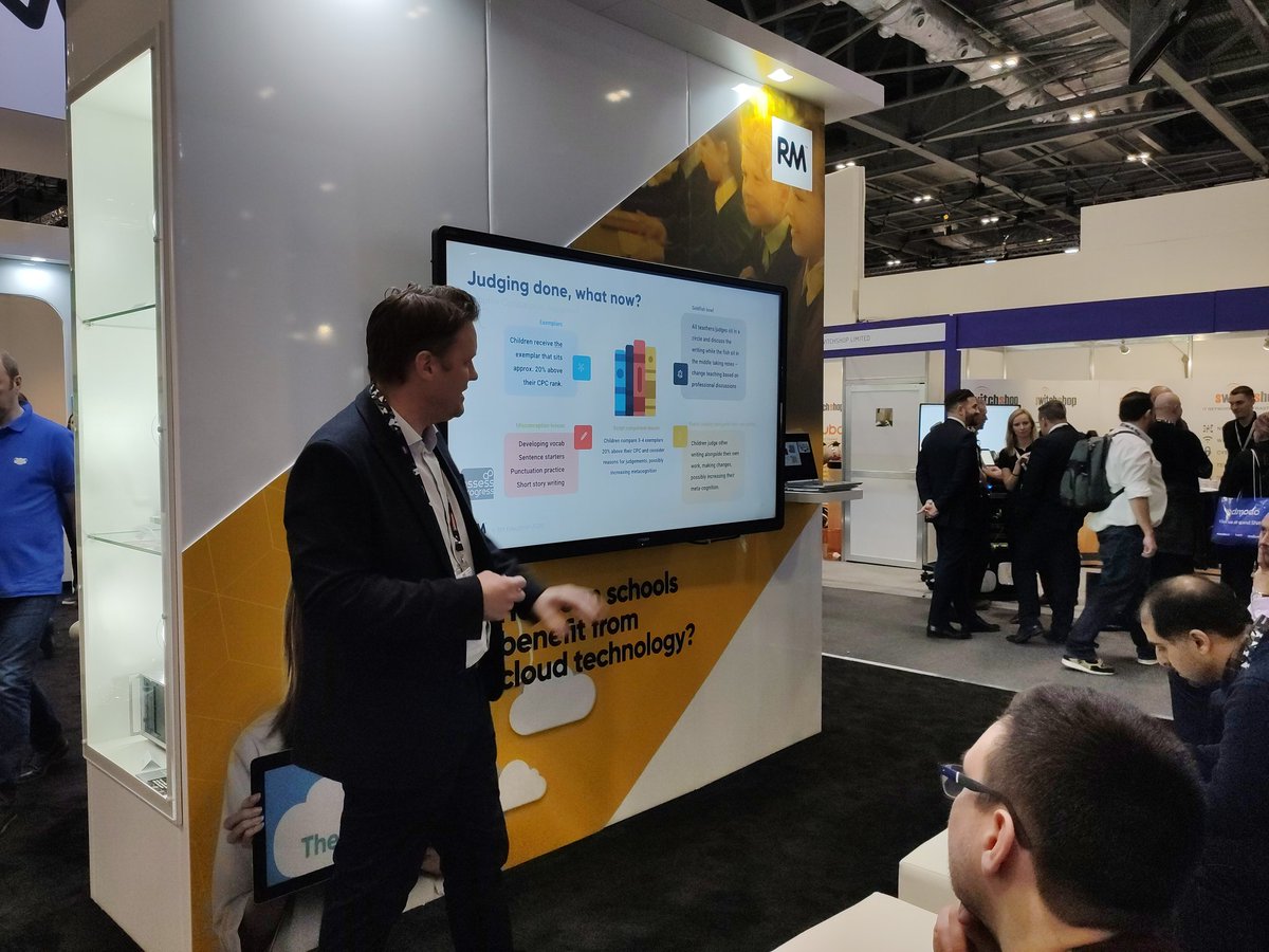 rhortal's tweet photo. At @Bett_show learning about a revolutionary new way to run assessments using Comparative Judgement. #RMCompare from @RM_Results https://t.co/W7eQIdyNTg