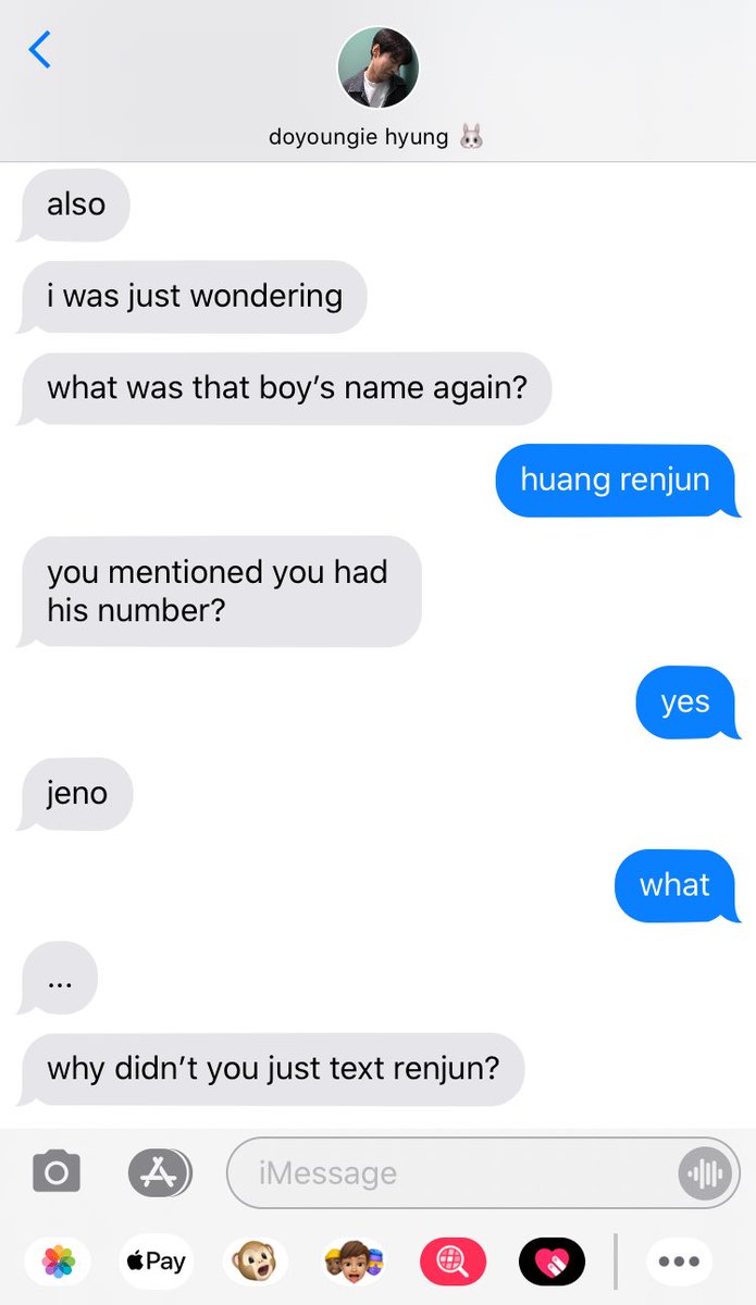 why didn’t you just text renjun