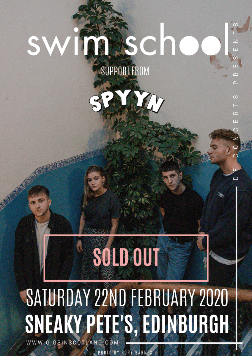 SUPPORT ANNOUNCED » <a href="/spyynband/">SPYYN (SPINE)</a> are supporting <a href="/weareswimschool/">Swim School</a> at the SOLD OUT <a href="/sneakypetesclub/">Sneaky Pete's</a> gig on 22nd February!