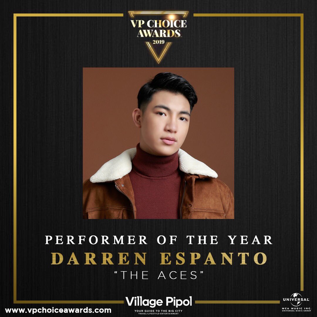 UMG_PH's tweet photo. 🚨Darren Espanto won Village Pipol Performer of the Year! 💚 https://t.co/pDDYkwRD6y