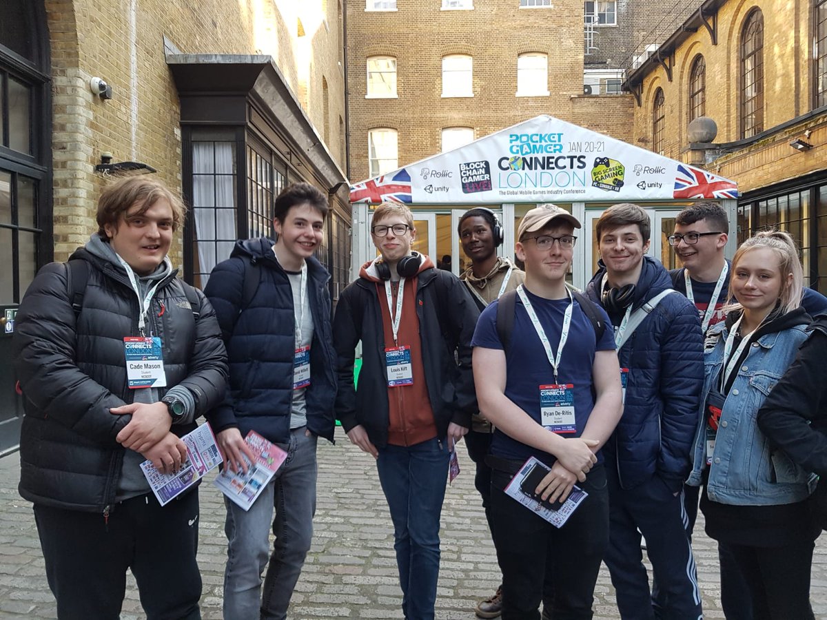 NNescot's tweet photo. @ngenacademy students from @Nescot attended @PocketGamer earlier this week. A fantastic event, filled with knowledge, innovation and inspiration. https://t.co/7n5HTwM0AK