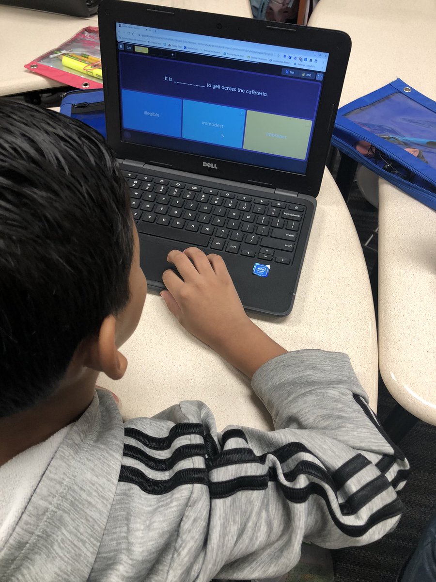 ClassGibbs's tweet photo. Practicing our prefix skills with the help of @quizizz is so much fun!!! 💻🕹 https://t.co/fpeyvHefH3