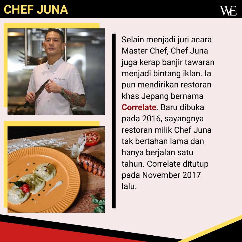 WartaEkonomi's tweet image. Ini dia bisnis kuliner para juri MasterChef Indonesia, apa saja yang pernah kamu coba?

 #ChefRenata #ChefArnold @ArnoldPoernomo