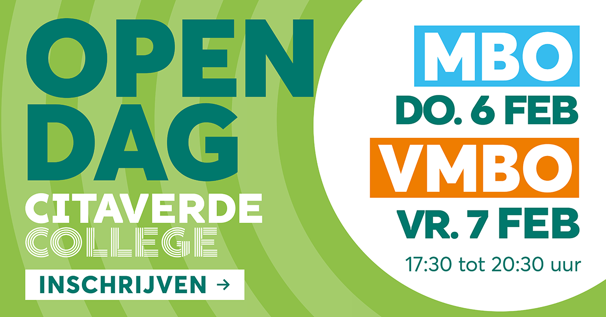 Kom jij naar de Open Dagen voor het #VMBO en #MBO bij #CITAVERDE College? Meld je hier aan: citaverde.nl/over-citaverde…