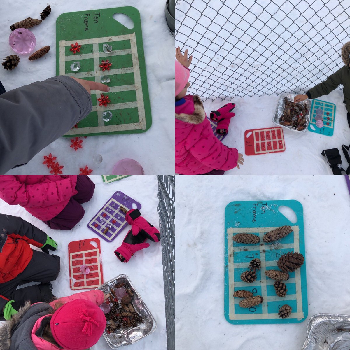 MorgadOutdoors's tweet photo. On #ThoughtfulThursday we work on our math skills. Making 10 was such a challenge at the start of the year, now look at us!! #developingmaththinkers #tvdsbmath @MACEaglesLondon https://t.co/QlSGWXULXF