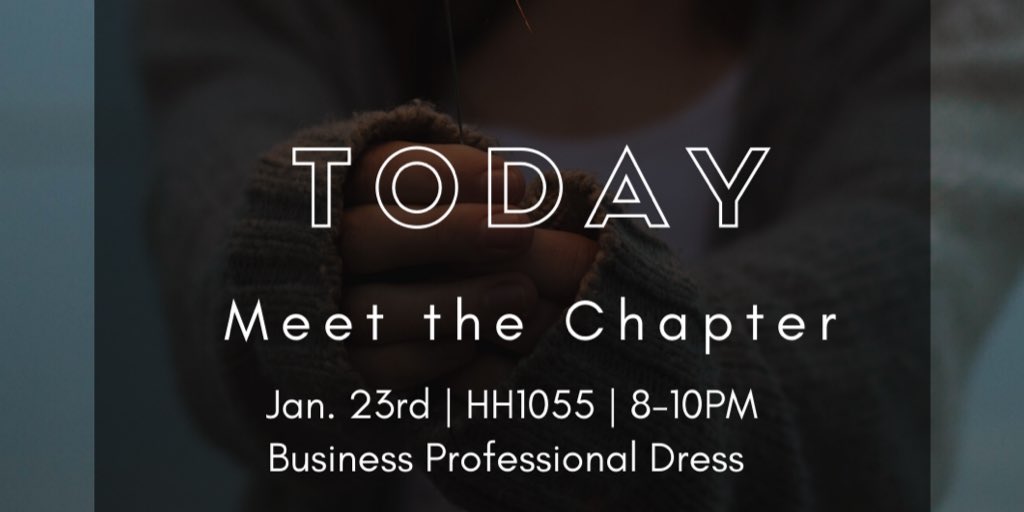 TODAY IS MEET THE CHAPTER! Prepare to “Ignite Your Purpose,” and experience what makes Alpha Pi special.