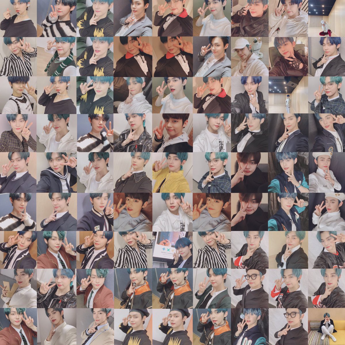 ヨンジュンのセルカ9割はピースなんだけど ピースの指一本はtxtでもう一本の指がmoaっていうエモい意味が込められてるみたいで推しの好感度がまた上がっちゃった大好き ツイレポ