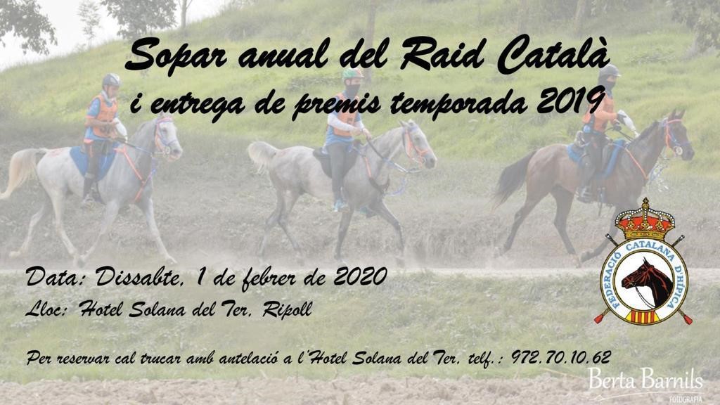 FCHipica's tweet photo. Proper dissabte 1 de febrer, Sopar Anual del Raid Català, a l'Hotel Solana de Ter Ripoll. Apunta-t'hi!
#raidcatala #regals #trofeus https://t.co/sl2HMIjO7Z