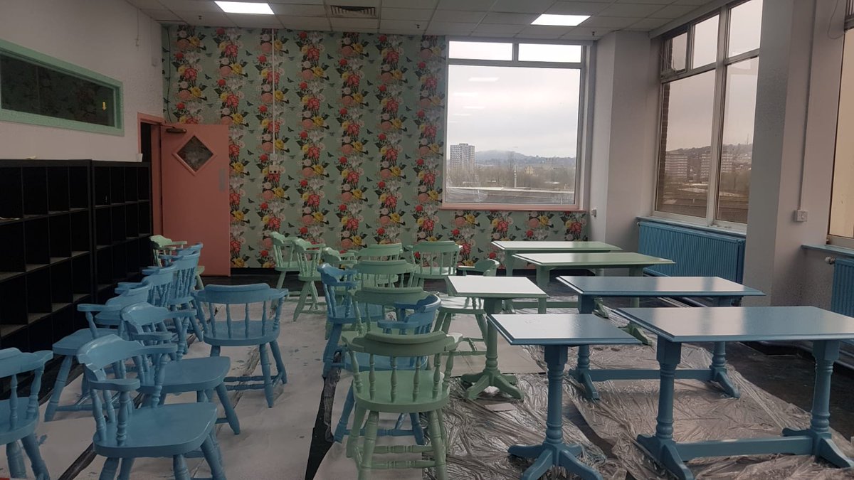 DannyMcCann9's tweet image. Seddon Painting adding a splash of colour to the canteen at Graham and Brown...all getting ready for reopening on Monday.. looking good 👍👍 @ClintMcloughlin @Dazgreen007 @Gaz79Gt @yourseddon