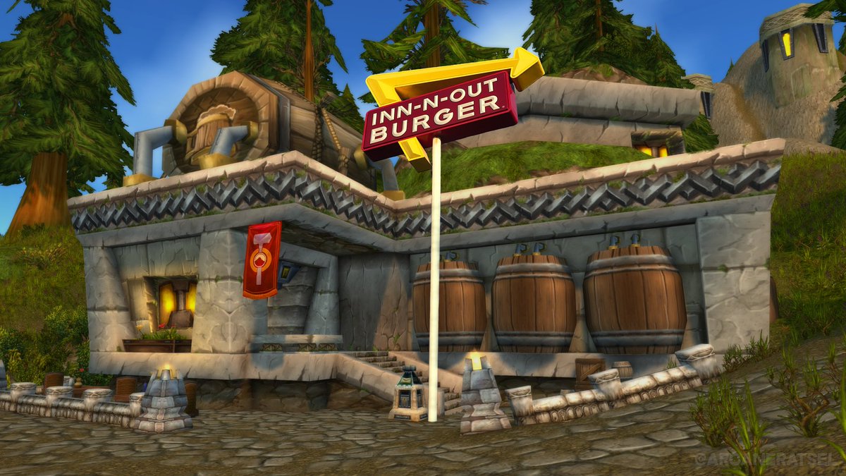 Q: Who makes the best burgers on Azeroth?
A: Inn-N-Out.
#Warcraft