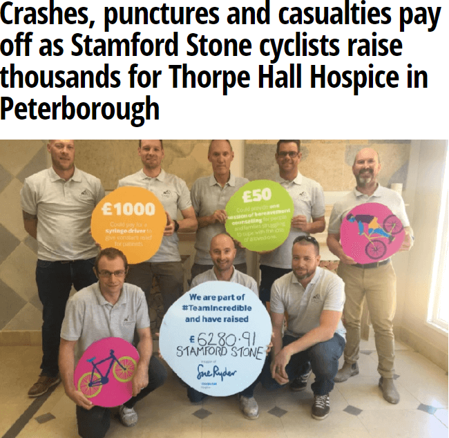 #TBT Has it really been two years since we were cycling in RideLondon 2018? We're thrilled to have raised over £6,000 for Sue Ryder's Thorpe Hall Hospice and we look forward to raising more money for deserving local and regional charities in 2020!