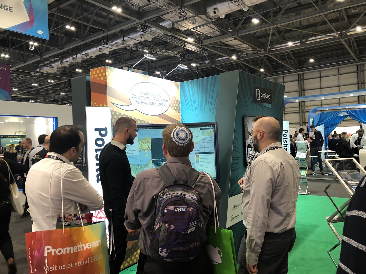appideaco's tweet photo. We are Bett Show! You can meet us at our stand ND60! Many great talks about how mobile apppications, games and e-learning platform that we have created can support teaching and learning! Some podcasts &amp; interviews done as well 🔥😎😃#london #education #edtech https://t.co/m2Yd0U8W4E
