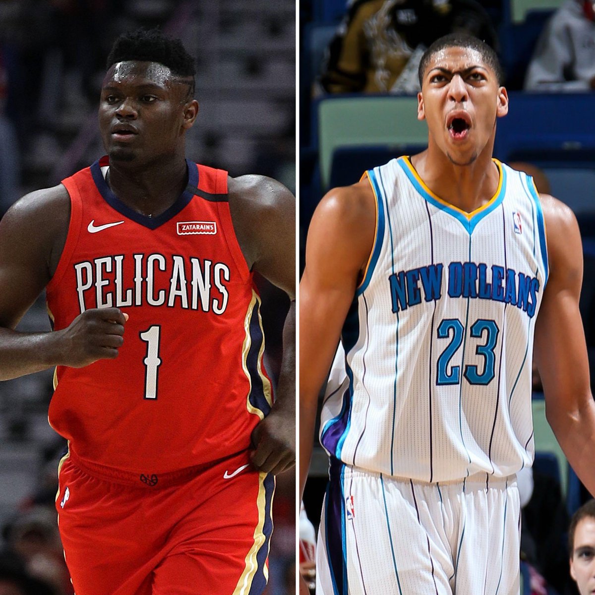 espn's tweet photo. Zion Williamson's 22 points are the most by a Pelicans player in his debut in franchise history. Anthony Davis held the previous record with 21 points. https://t.co/APFNkXZGtI