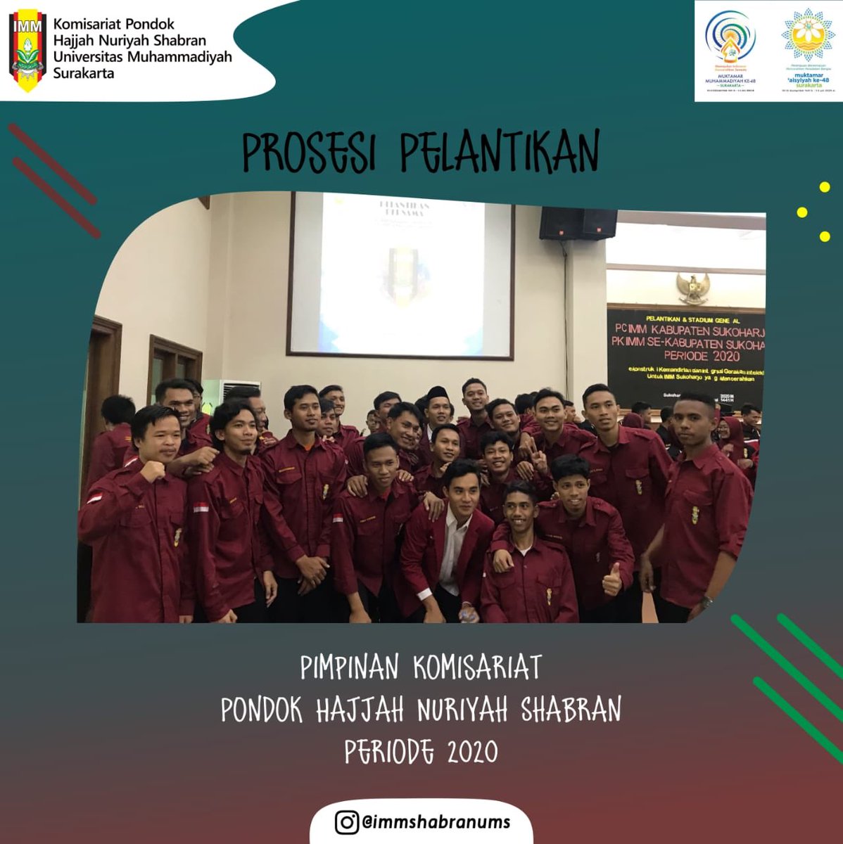 Rahmatrusma's tweet photo. Prosesi Pelantikan PK IMM Hajjah Nuriyah Shabran periode 2020.
#immjaya #muhammadiyah
#indonesia #ums #santrishabran #immshabran #pondokshabran https://t.co/iOuKAHSaLE