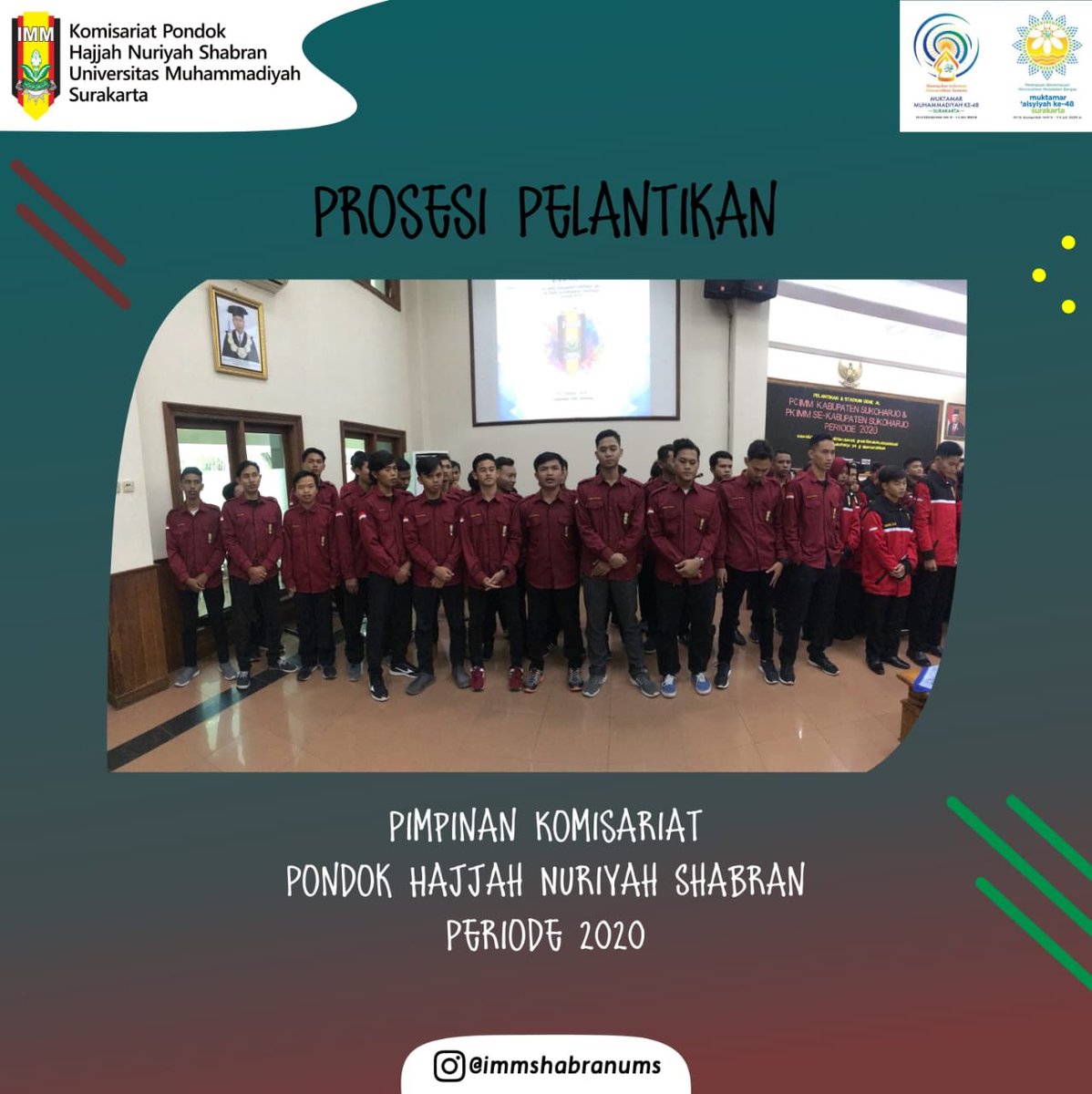 Rahmatrusma's tweet photo. Prosesi Pelantikan PK IMM Hajjah Nuriyah Shabran periode 2020.
#immjaya #muhammadiyah
#indonesia #ums #santrishabran #immshabran #pondokshabran https://t.co/iOuKAHSaLE