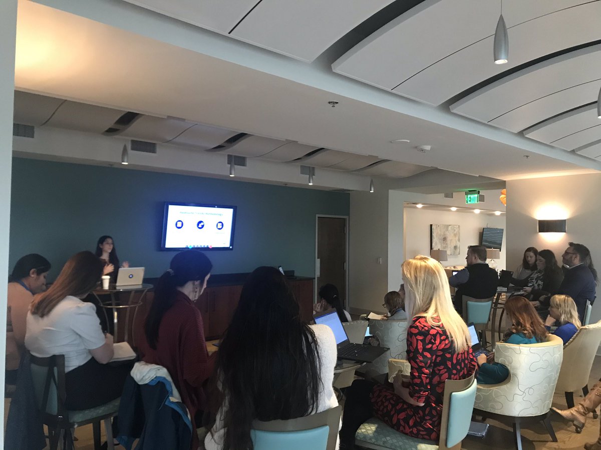 HootAJ's tweet photo. It’s a full house as @apetrigs presents on the @hootsuite 2020 Social Trends @OchsnerHealth 🎉 @michaelblonde https://t.co/o0xrhWnnKv