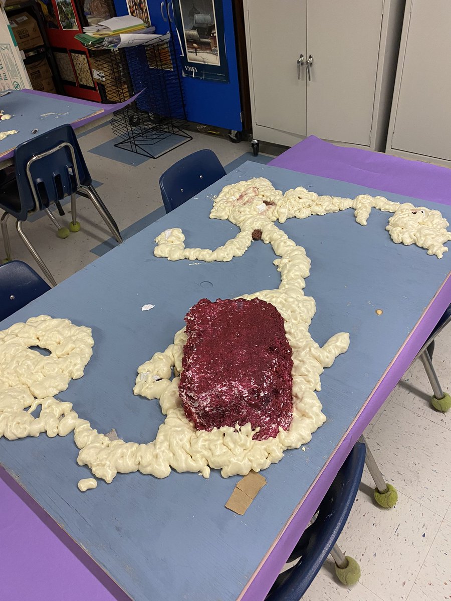 SCSEduTech's tweet image. In art class, 5th grade has started their design and build of the surface of Mars. Information from Mars research (library classes) is being used in the classrooms to compare to science SOLs: Earth Patterns, Cyles &amp;amp; Change and Interrelationships in Earth/Space System.