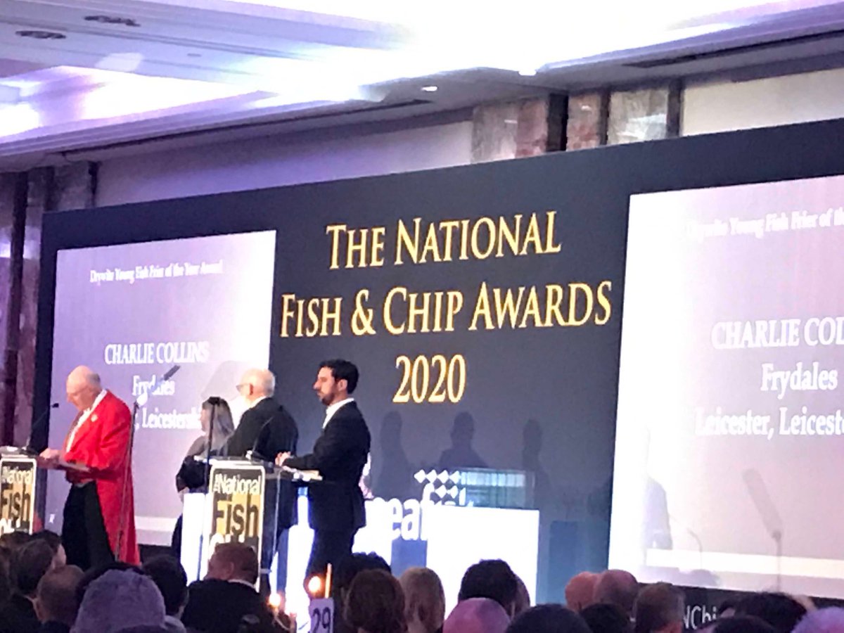 Congratulations Charlie Collins winner of ⁦<a href="/DrywiteLtd/">Drywite Ltd</a>⁩ young fish frier of the year award along with Adam and Alex as runners up.
We’ve got to know the finalist at the KFE young firiers days, and Charlie is a thoroughly deserving winning, well done all 
#fishnchipawards