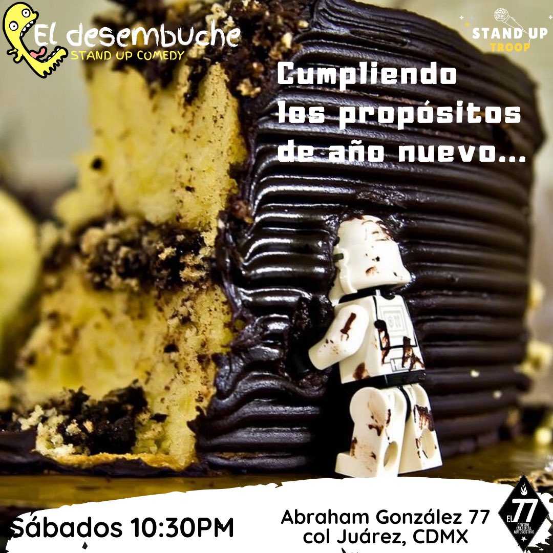 tropastandupera's tweet photo. 🔥 EL DESEMBUCHE, stand up 🔥
¿Ustedes cómo van con sus propósitos de año Año Nuevo?  Acompáñanos a reír de este y otros fracasos. 😂👌😩🐷
🔥
 📆 SÁBADO ⏰ 10:30PM 📍El77 Centro Cultural Autogestivo @el77cultural https://t.co/d9xnwkW0nA
