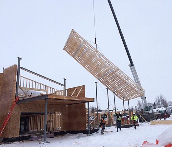 QuorexConst's tweet photo. Big moves being made at our Ebenezer Baptist Church Expansion. Work in progress; craning in the trusses.
#woodframing #woodframeconstruction #constructionmanagement #saskatoon #yxecontractor #institutional #saskconstruction #ibuildsaskatchewan #woodtrusses #raisetheroof https://t.co/svoRizt4Vo