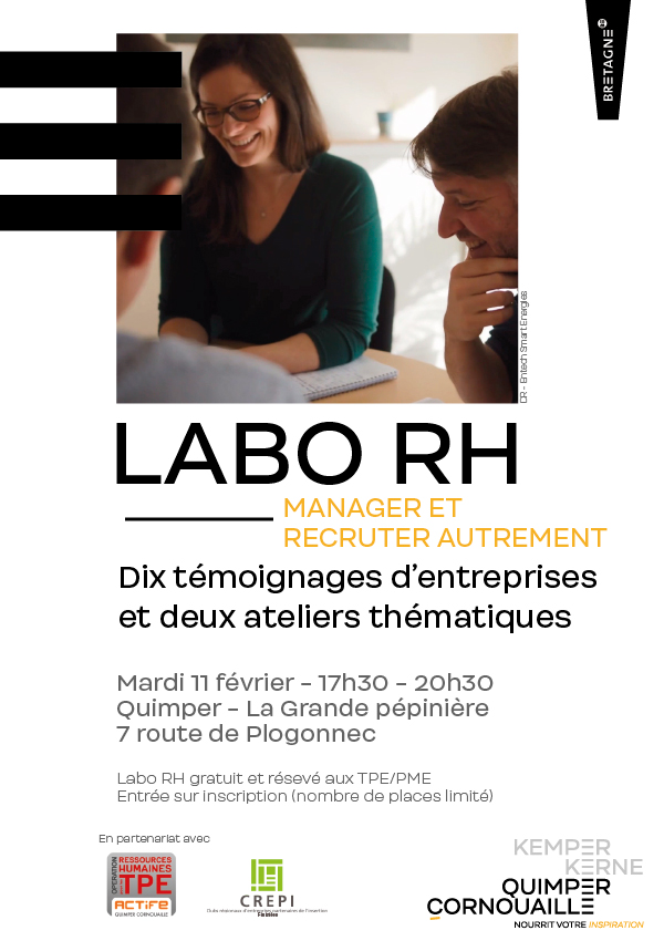 AgenceQCD's tweet image. RECRUTER et MANAGER AUTREMENT : LABO RH
👉Mardi 11 février de 17h30 à 20h30 à Quimper.
10 entreprises témoignent :
➡️1 table ronde
➡️ 2 ateliers
Inscrivez-vous : Nombre de places limité !
lnkd.in/et8MrUa
#quimpercornouaillenourritvotreinspiration
#recruter
#manager