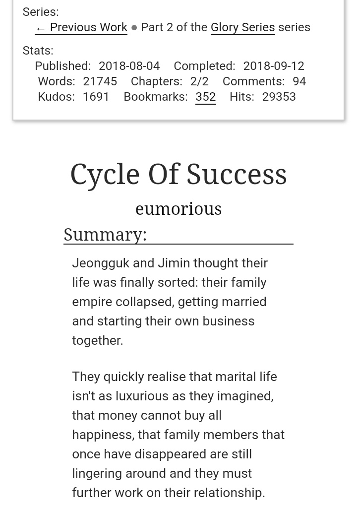 Glory Series by eumorious~Enemies to LoversThis series has two parts - READ BOTH because HOLY SH!T!! This fic was FIRE. I loved the character developments! They hated each other's guts but later fell in love! My FAVOURITE GENRE GAHHH Angst was  too https://archiveofourown.org/works/12952950/chapters/29608800