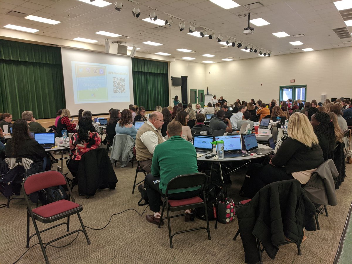 nicolalapoint72's tweet photo. A glimpse of the crowded room @wvmwarriors & eager educators from @bcsdschools & @CCSDConnects, & many more as we 🚀 into #personalizedlearning!
@LSMcCauley @Kate0Oleary @SCTechJess @Mister_Kelly @heatherdbross
@StephDiStasio @FersTeach @RobinKanaan #PersonalizeSC #bcsdtechteam https://t.co/p9LTymcTkb
