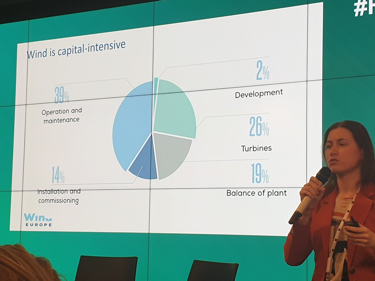 PhilLaidlerSTL's tweet photo. Viktoriya from windeurope at #REfor5G sets out TCO for wind power.  How can telcos help to bring this dow https://t.co/H39Zp0Mw0c
