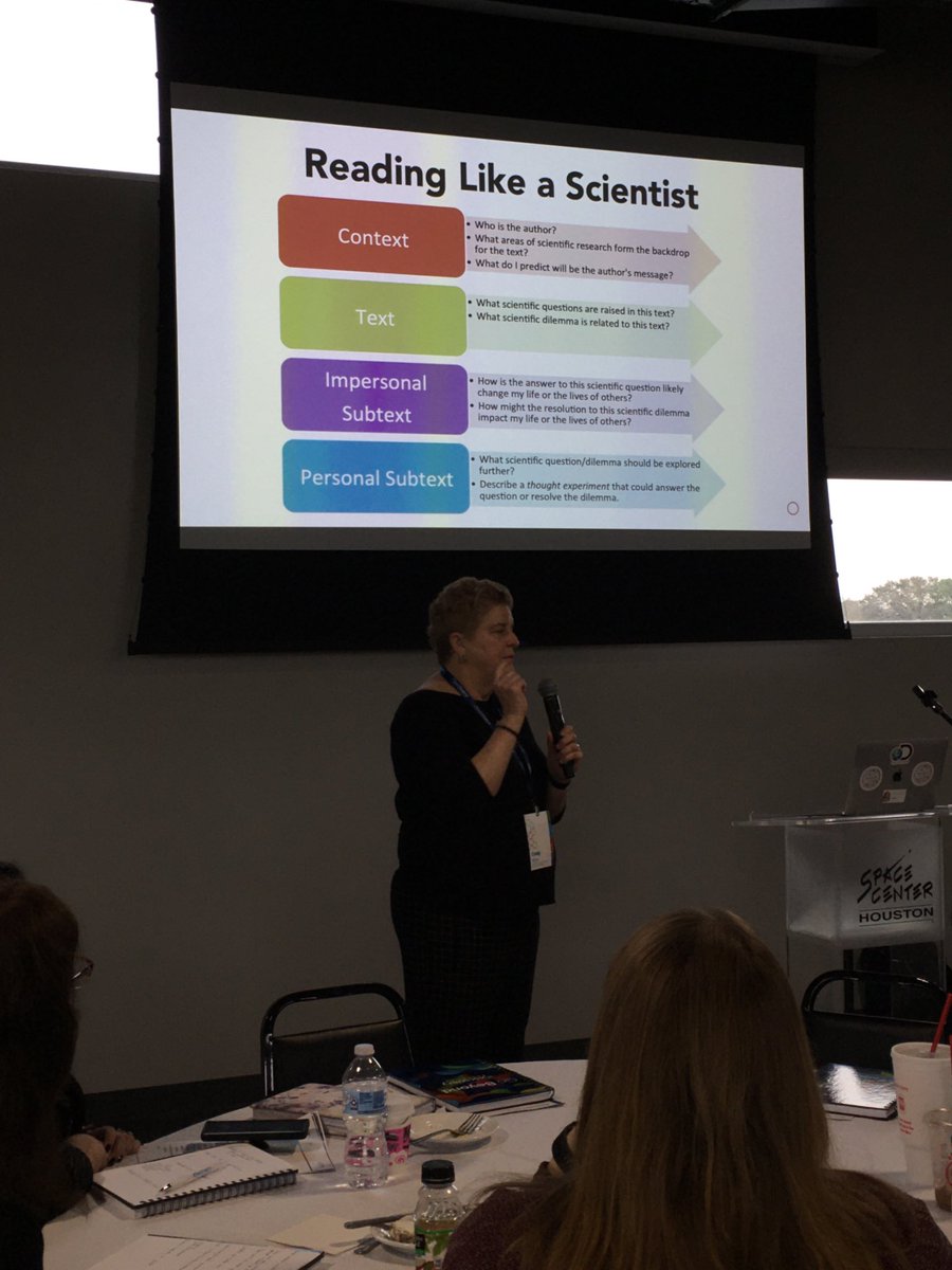 SteveSanchezDE's tweet photo. Enjoying a STEM session with Dr. Cindy Moss at the STEM Leader Forum in the the Space Center HOUSTON. #DESTEM #STEM@discoveryED https://t.co/3Gt6JclXJP